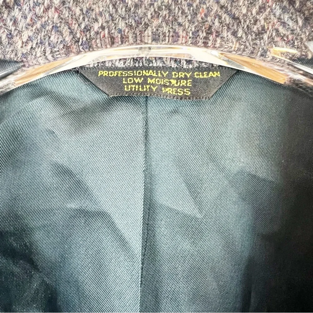 Harris Tweed‎ Vtg Mens Gray 100% Scottish Wool Sport Coat Blazer Herringbone